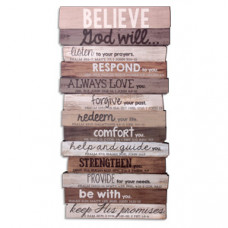 Believe God Will - Wood Stacked Plaque Medium